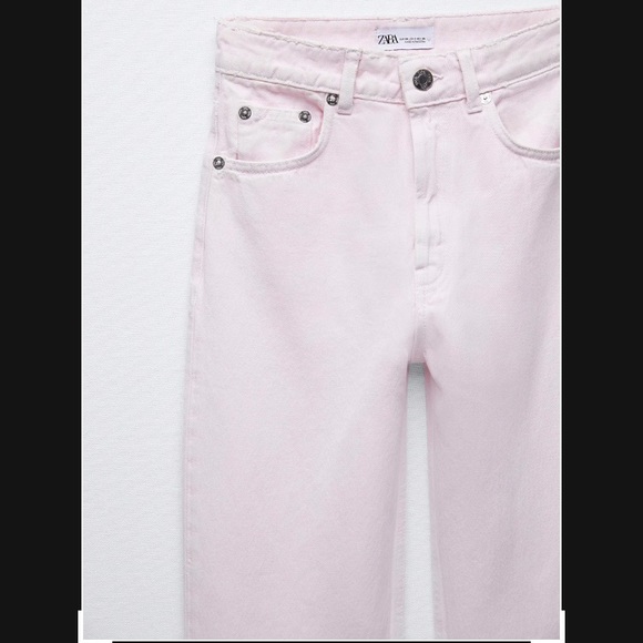 Zara Hi-Rise Straight Leg Cropped Jean - Picture 8 of 8